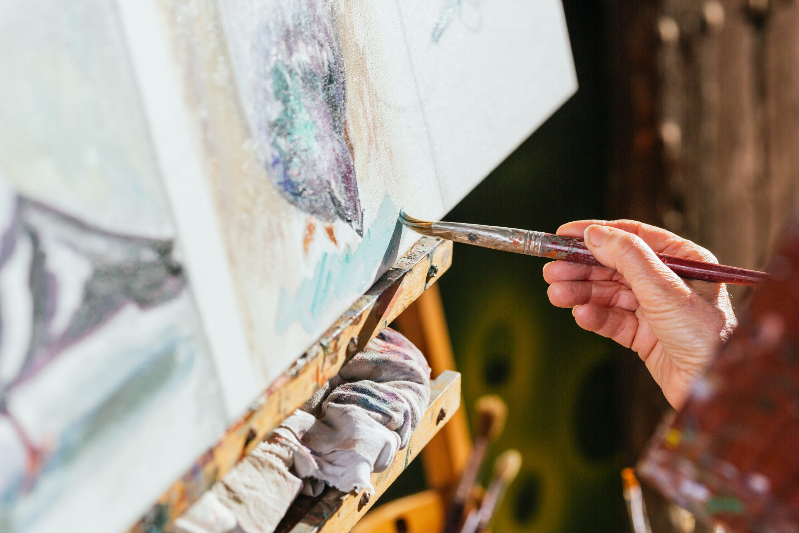 peinture et peintre en train de peindre